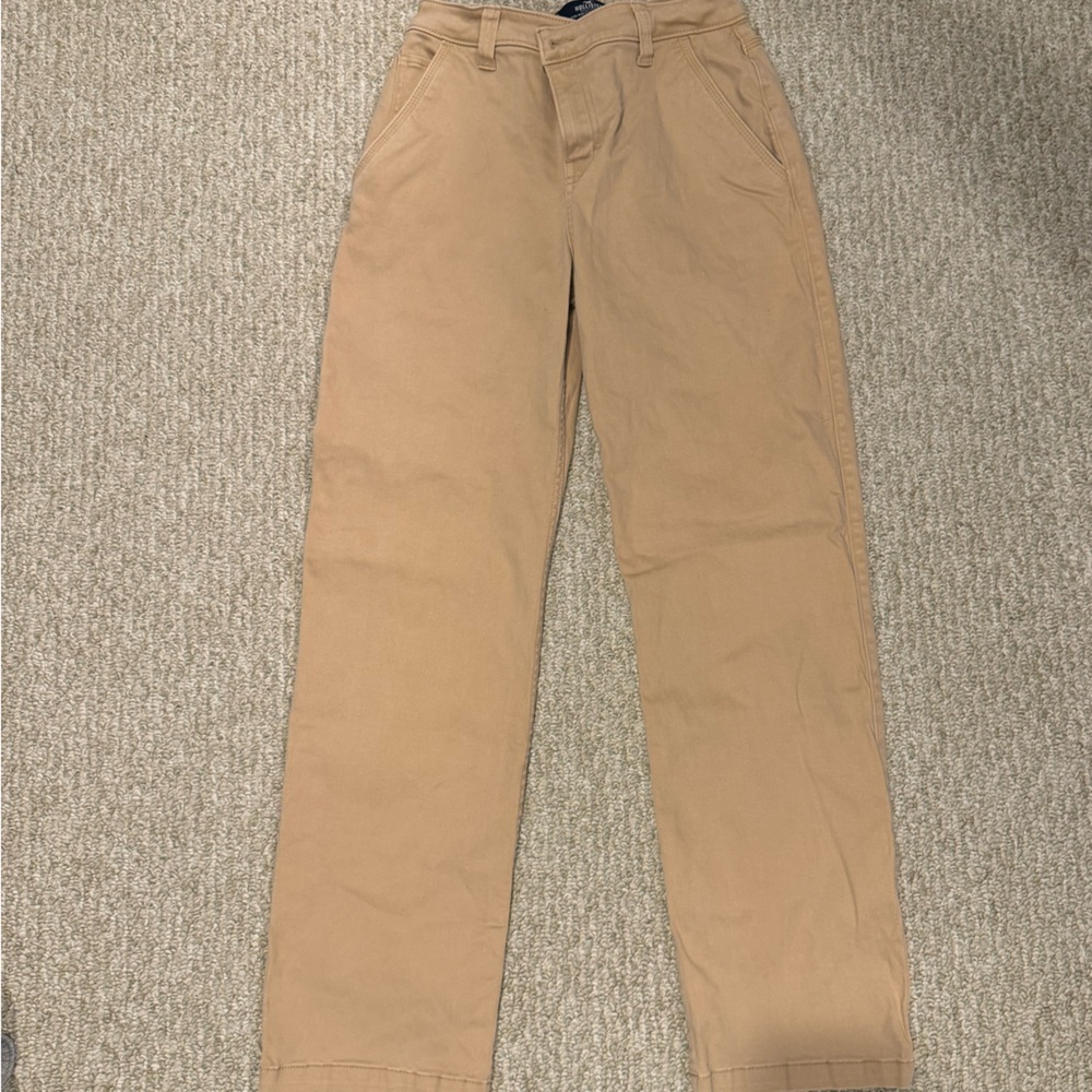 Hollister Khaki High-Rise Utility Dad Pants